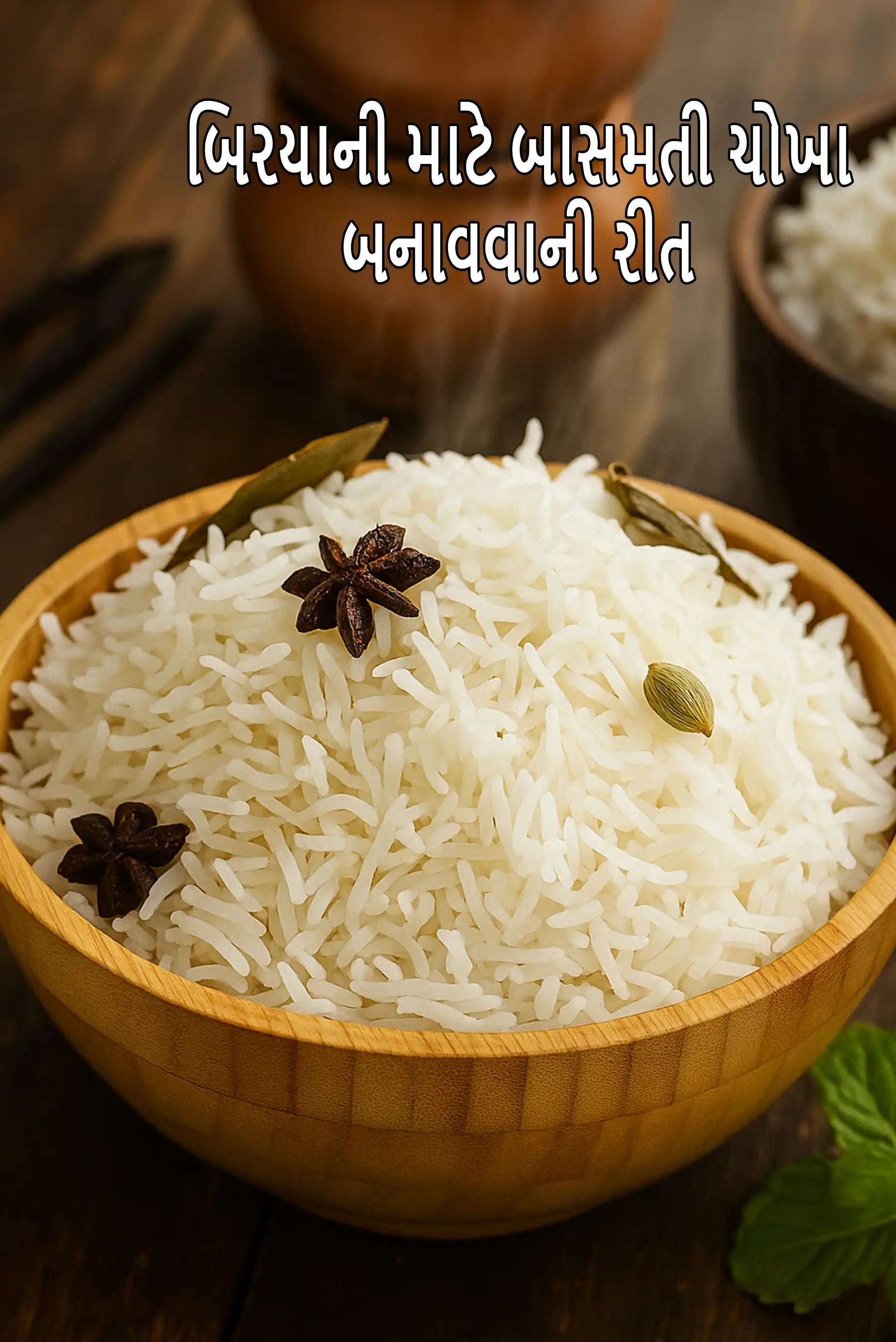બિરયાની માટે બાસમતી ચોખા બનાવવાની રીત | બિરયાની માટે સરળ ભારતીય બાસમતી ચોખા |
