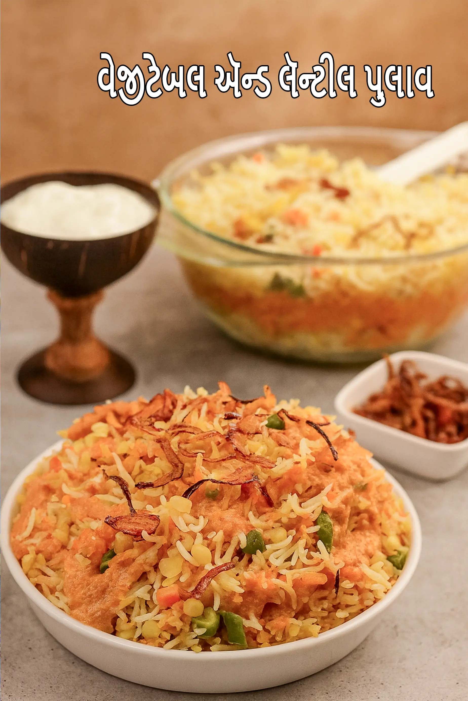 વેજીટેબલ ઍન્ડ લૅન્ટીલ પુલાવ