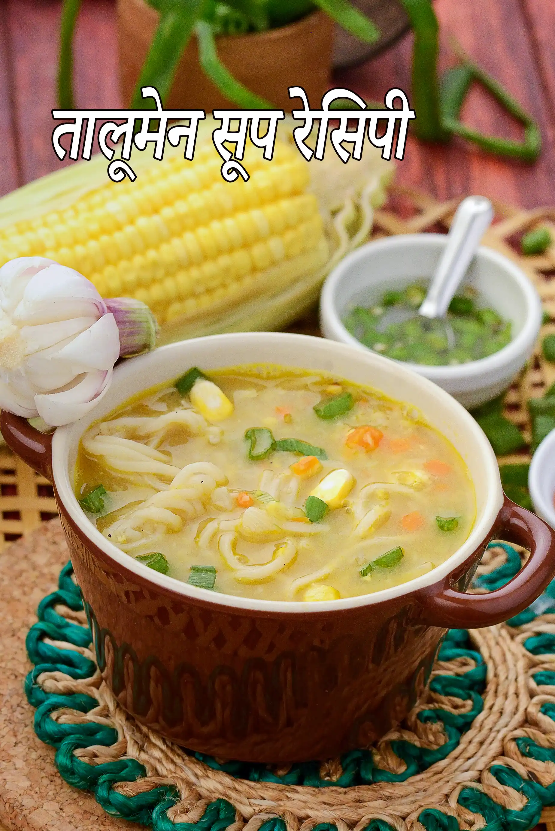 तालूमेन सूप रेसिपी | इंडो चाइनीज वेज और नूडल सूप | वेजिटेबल तालुमेन सूप |