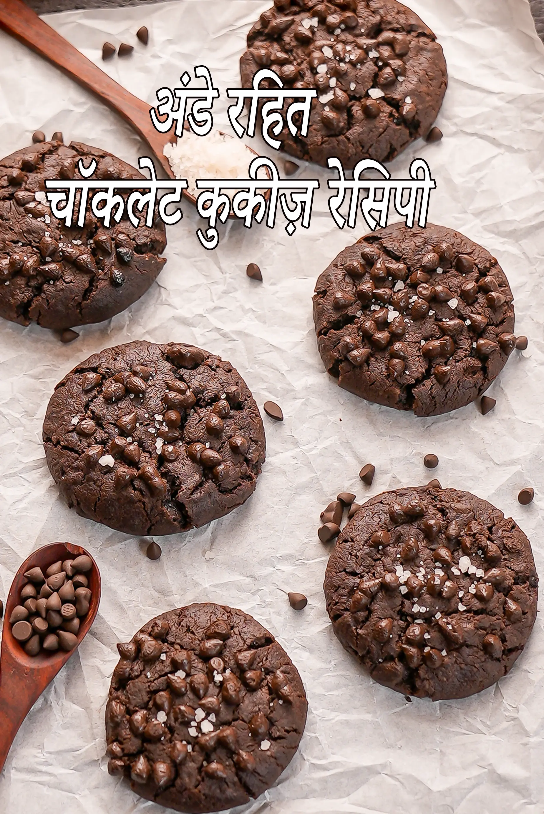 अंडे रहित चॉकलेट कुकीज़ रेसिपी | भारतीय स्टाइल डार्क चॉकलेट कुकीज़ | डबल चॉकलेट चिप कुकीज़ | अंडे रहित चॉकलेट कुकीज़ रेसिपी हिंदी में |