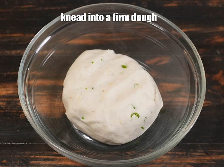 स्टेप 12 – <p>एक सख्त आटा गूंधें।</p>