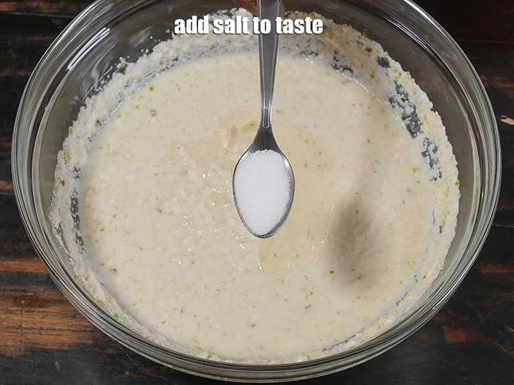 स्टेप 7 – <p><a href="https://www.tarladalal.com/glossary-salt-namak-table-salt-hindi-418i"><u>नमक (salt) </u></a><span style="background-color:rgb(255,255,255);color:rgb(0,0,0);">, स्वादानुसार </span>डालें<span style="background-color:rgb(255,255,255);color:rgb(0,0,0);">।</span></p>