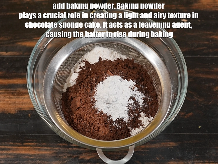 स्टेप 37 – <p>1 टी-स्पून <a href="https://www.tarladalal.in/glossary-baking-powder-hindi-425i"><u>बेकिंग पाउडर</u></a> डालें। बेकिंग पाउडर चॉकलेट स्पोंज …