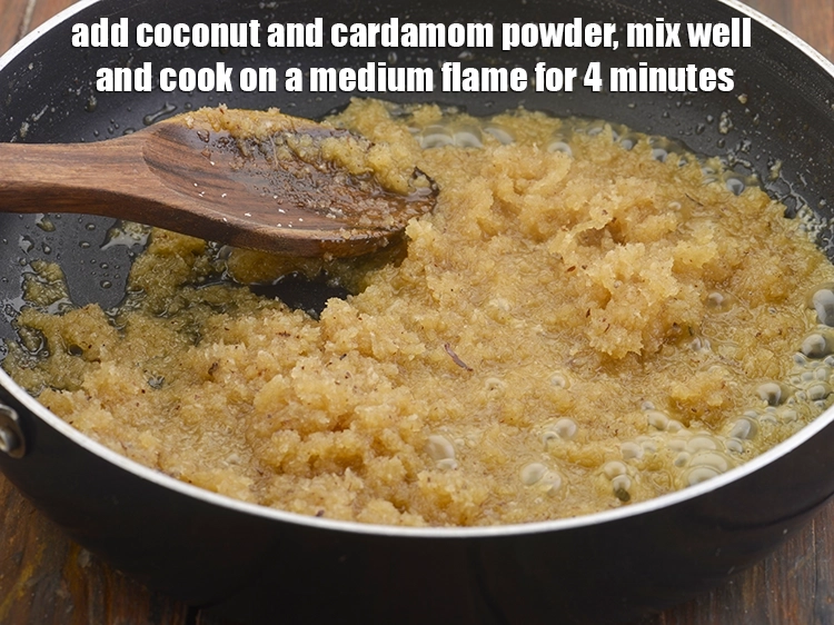 स्टेप 4 – <p><span style="background-color:rgb(255,255,255);color:rgb(0,0,0);">1 कप </span><a href="https://www.tarladalal.com/glossary-coconut-nariyal-hindi-269i#ing_3229"><u>कसा हुआ नारियल (grated coconut)</u></a> और …