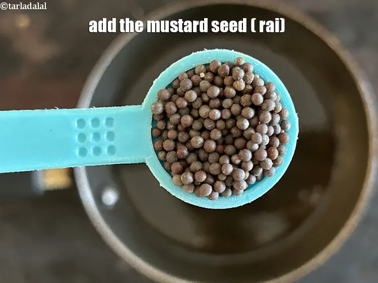 स्टेप 42 – <p>&nbsp;१/२ टी-स्पून&nbsp;<a href="">सरसों के बीज (राई)</a>&nbsp;डालें।</p>