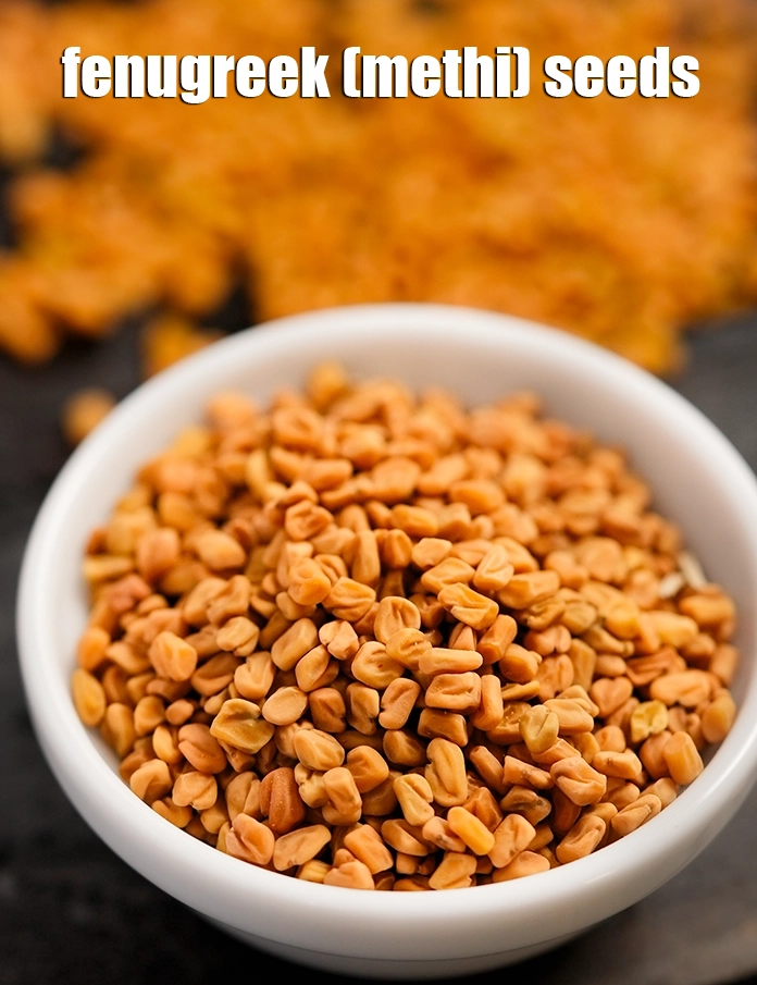 स्टेप 7 – <p><a href="https://www.tarladalal.com/glossary-fenugreek-seeds-methi-dana-methi-ke-dane-methi-seeds-hindi-991i"><u>मेथी के दानें (fenugreek, methi seeds)</u></a>, लगभग&nbsp;कोणीय, भूरे-पीले रंग …