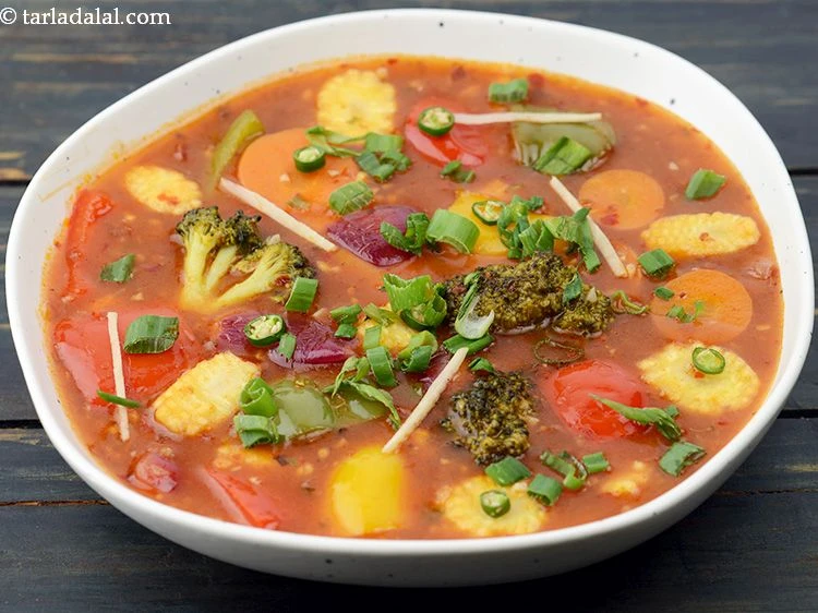 स्टेप 28 – <p>ऊपर से हरे प्याज़ के पत्ते डालें और फिर न …