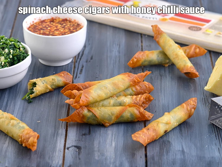 स्टेप 9 – <p><strong>पालक चीज़ सिगार रेसिपी | स्पिनॅच चीज़ सिगार विद हनी …