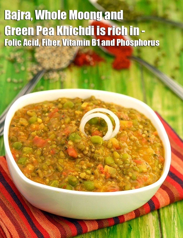 benefits of Bajra, Whole Moong and Green Pea Khichdi