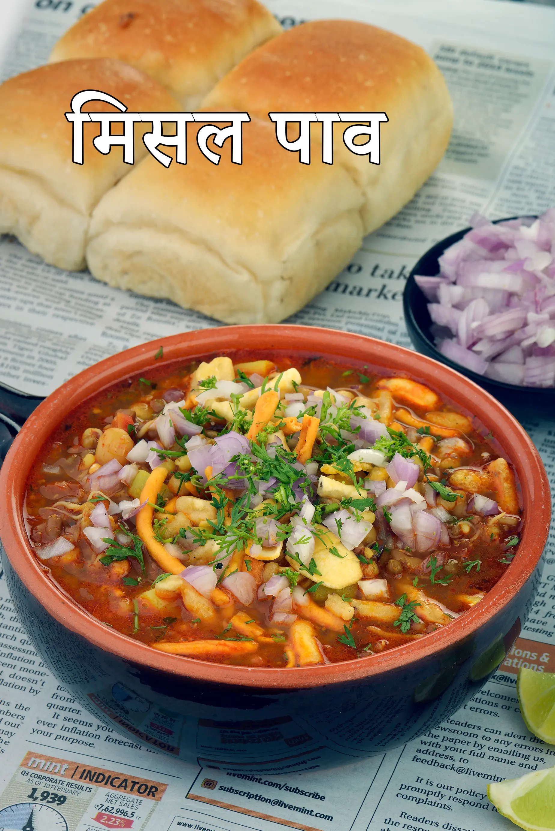 मिसल पाव रेसिपी | महाराष्ट्रीयन मिसल पाव | घर का बना मिसल पाव | misal pav recipe in hindi |