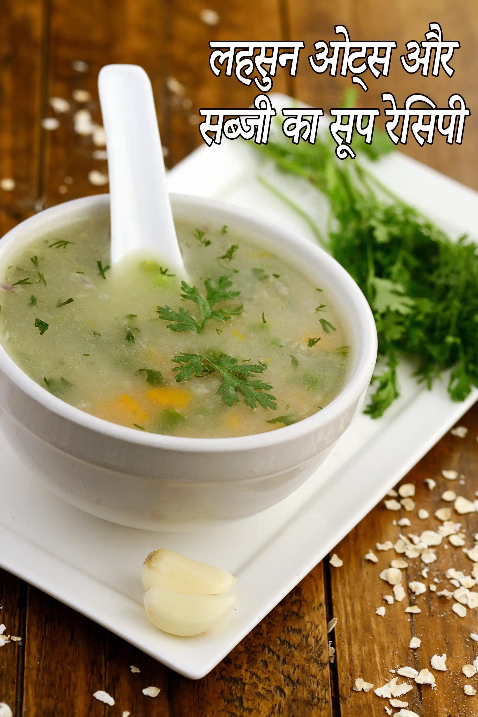 लहसुन ओट्स और सब्जी का सूप रेसिपी | ओट्स के साथ वेजिटेबल सूप | वजन घटाने के लिए हेल्दी गार्लिक वेजिटेबल सूप |