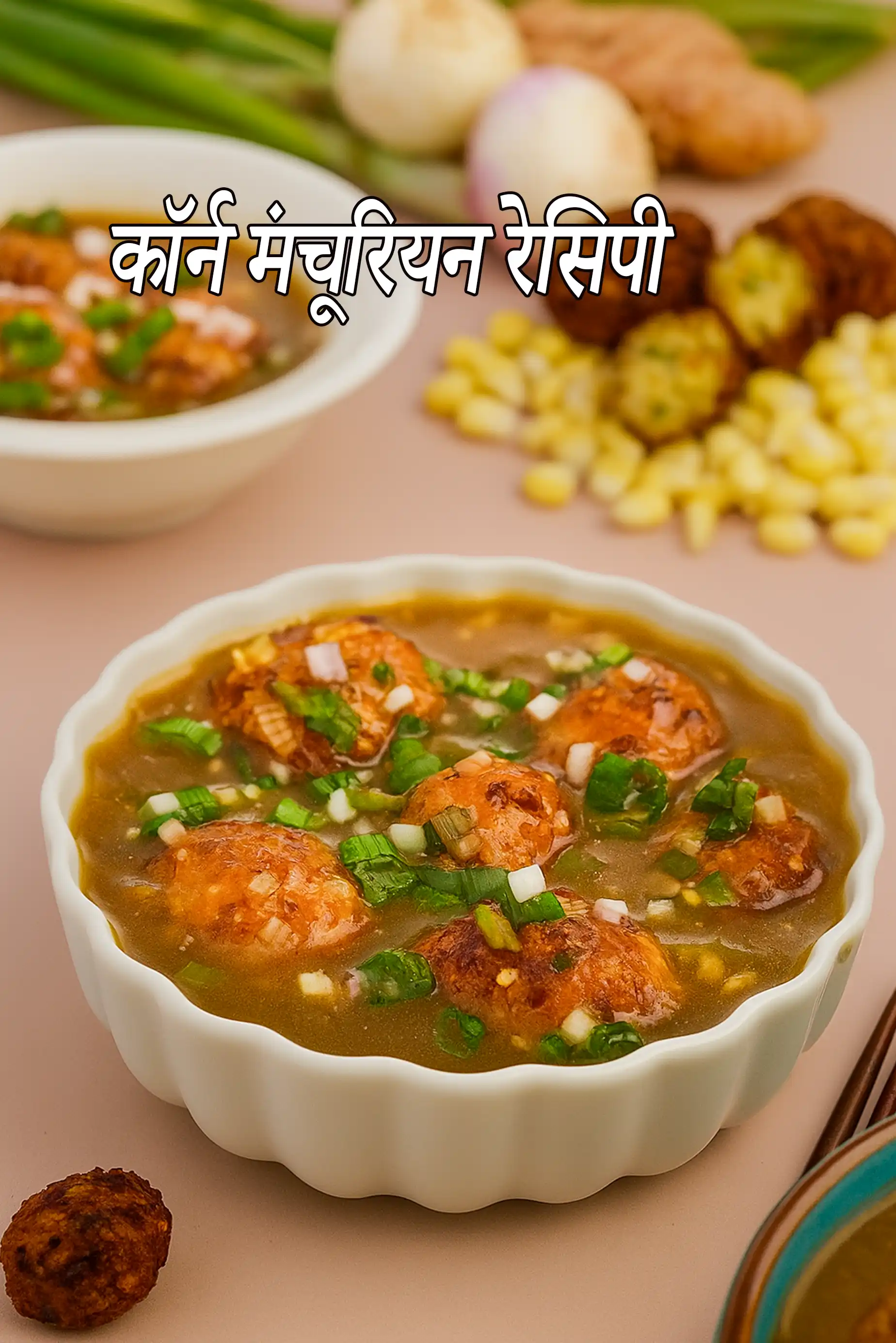 कॉर्न मंचूरियन रेसिपी | रेस्टोरेंट स्टाइल कॉर्न मंचूरियन ग्रेवी | स्वीट कॉर्न मंचूरियन |