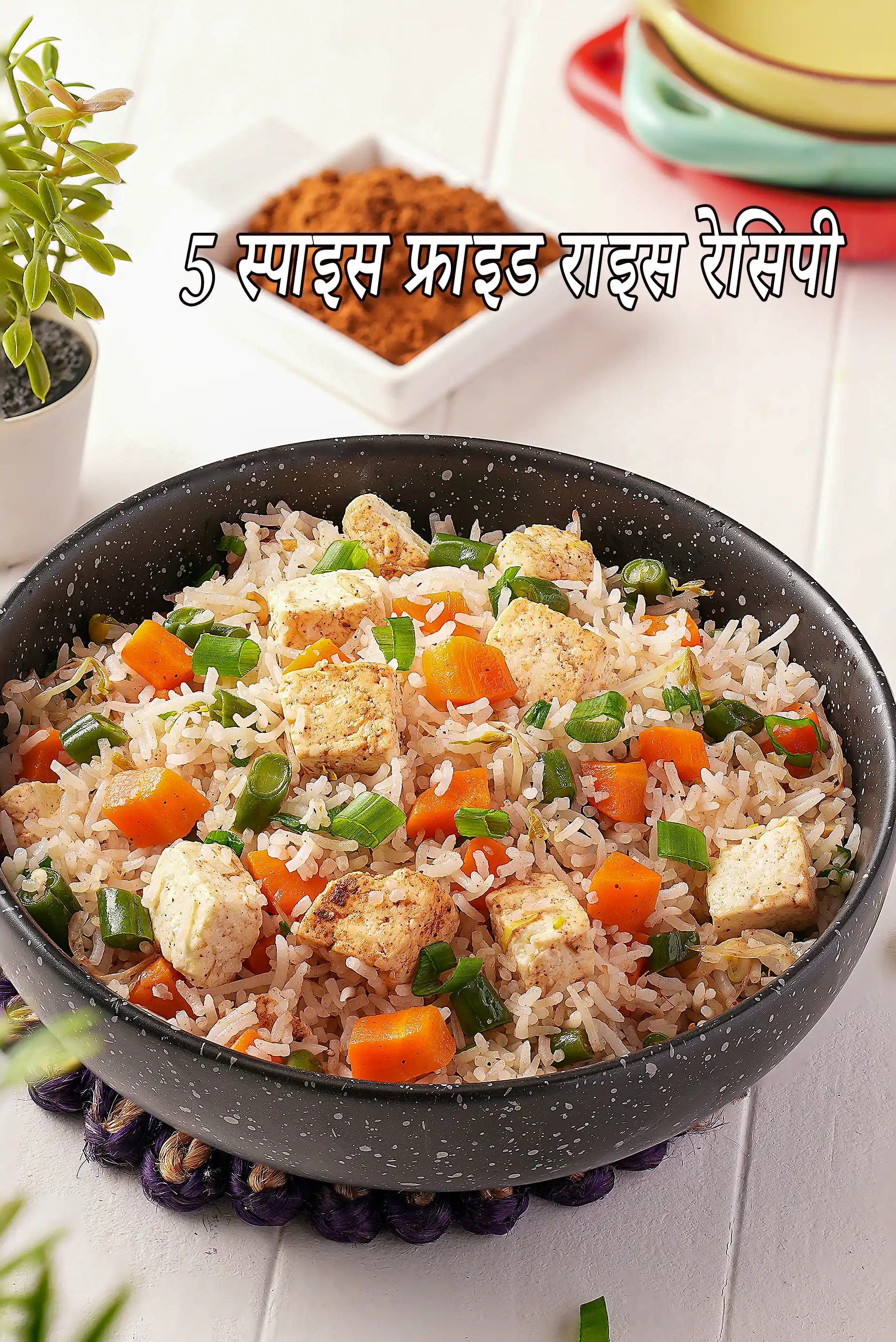 5 स्पाइस फ्राइड राइस रेसिपी | चाइनीज 5 स्पाइस राइस | चाइनीज रेसिपी | चाइनीज 5 स्पाइस बीन स्प्राउट्स |