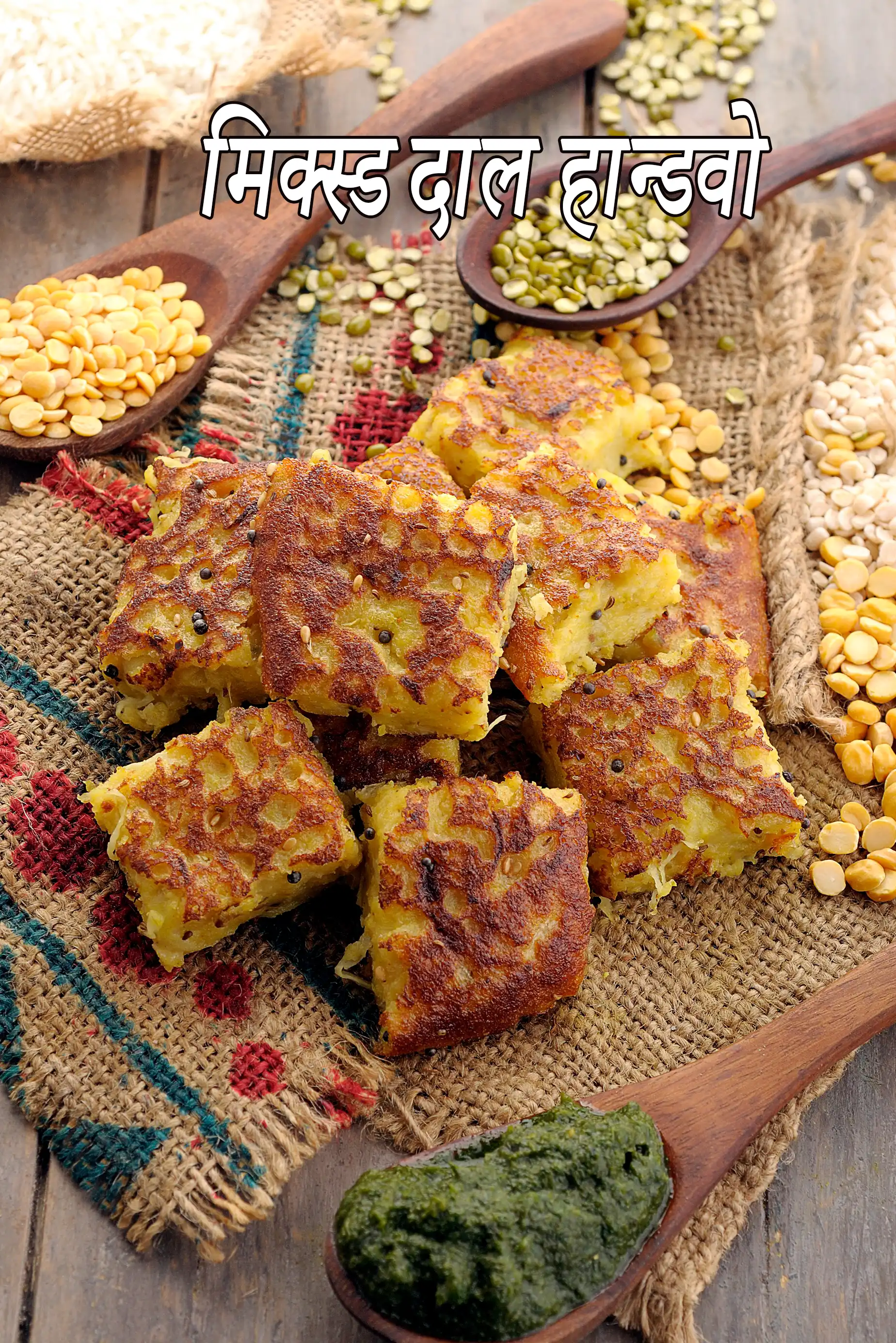 मिक्स्ड दाल हान्डवो रेसिपी ,  कैसे बनाना है गुजराती  हान्डवो , Mixed Dal Handvo Recipe In Hindi