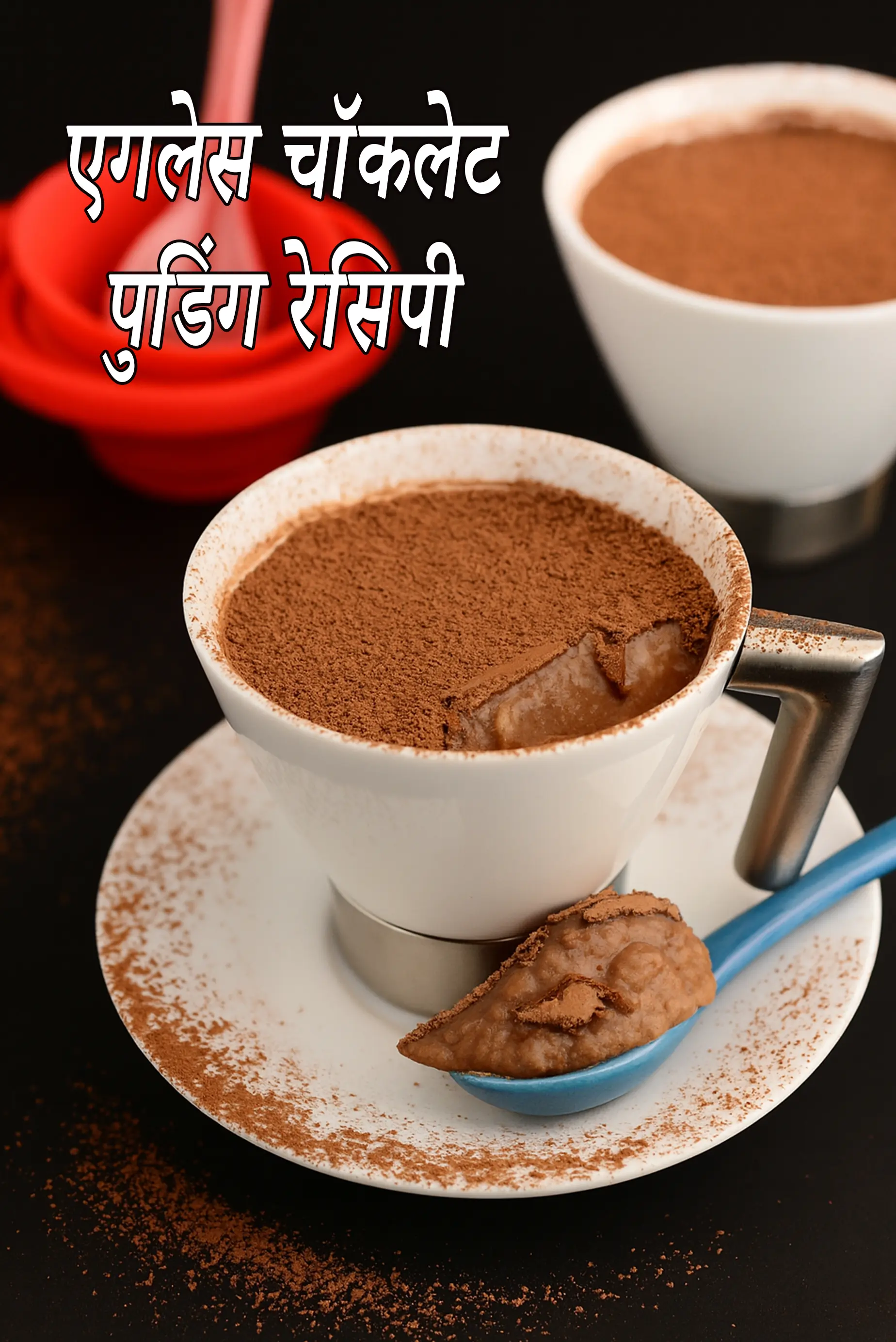 एगलेस चॉकलेट पुडिंग रेसिपी | लो कैलोरी चॉकलेट पुडिंग | eggless chocolate pudding in hindi |