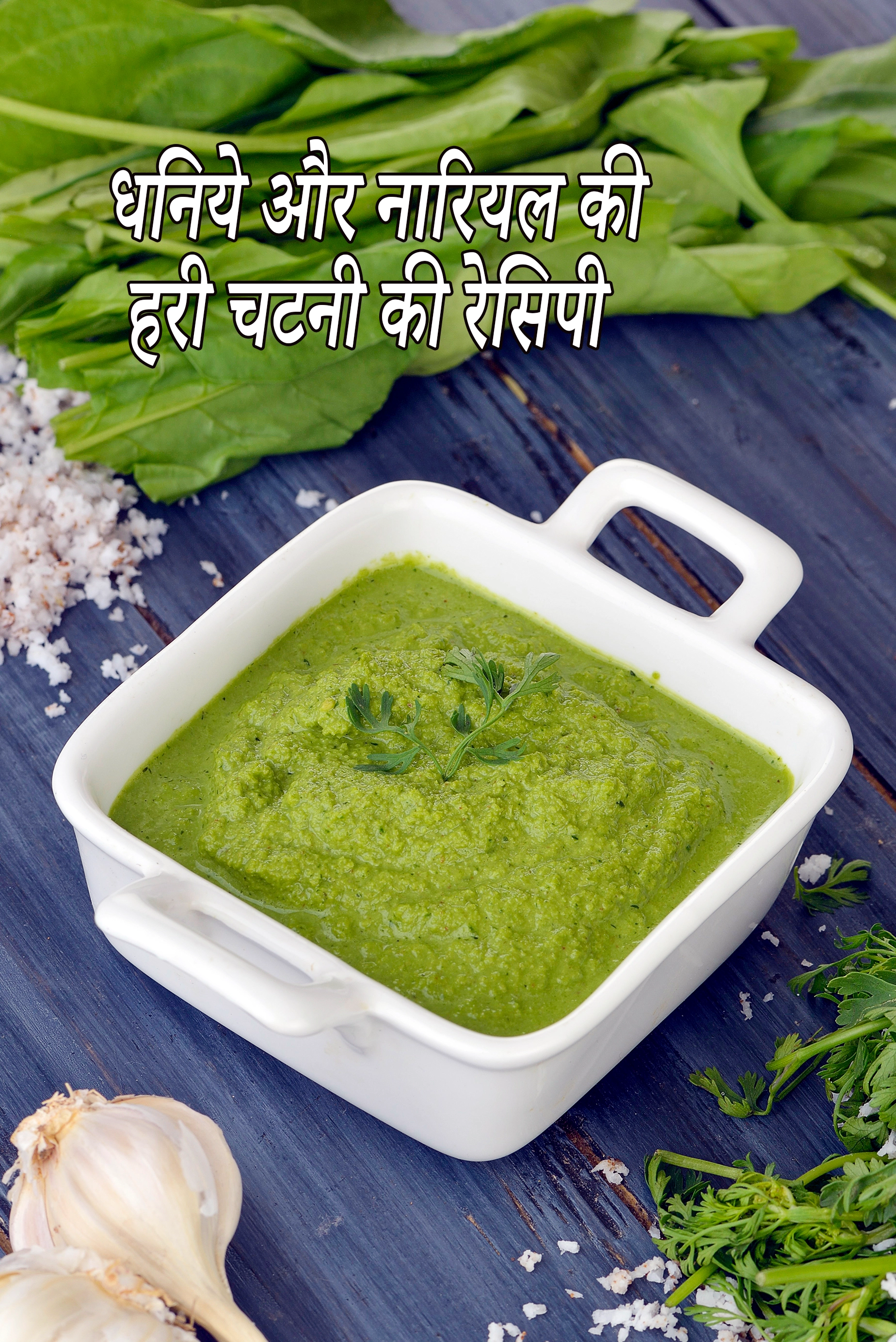 धनिये और नारियल की हरी चटनी की रेसिपी |  coconut coriander green chutney in hindi |