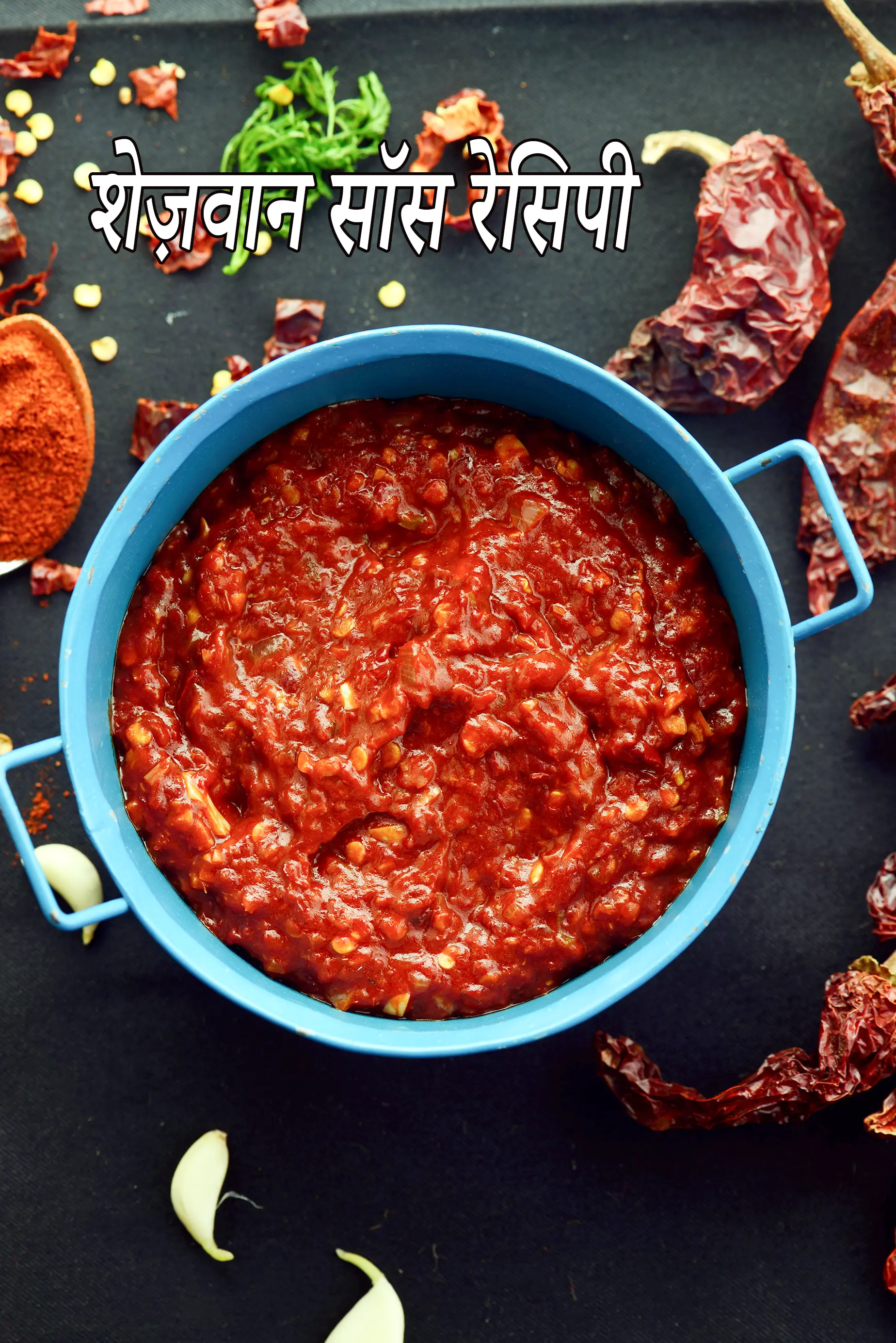 शेज़वान सॉस रेसिपी | चाइनिज़ शेज़वान सॉस |  schezwan sauce recipe in hindi