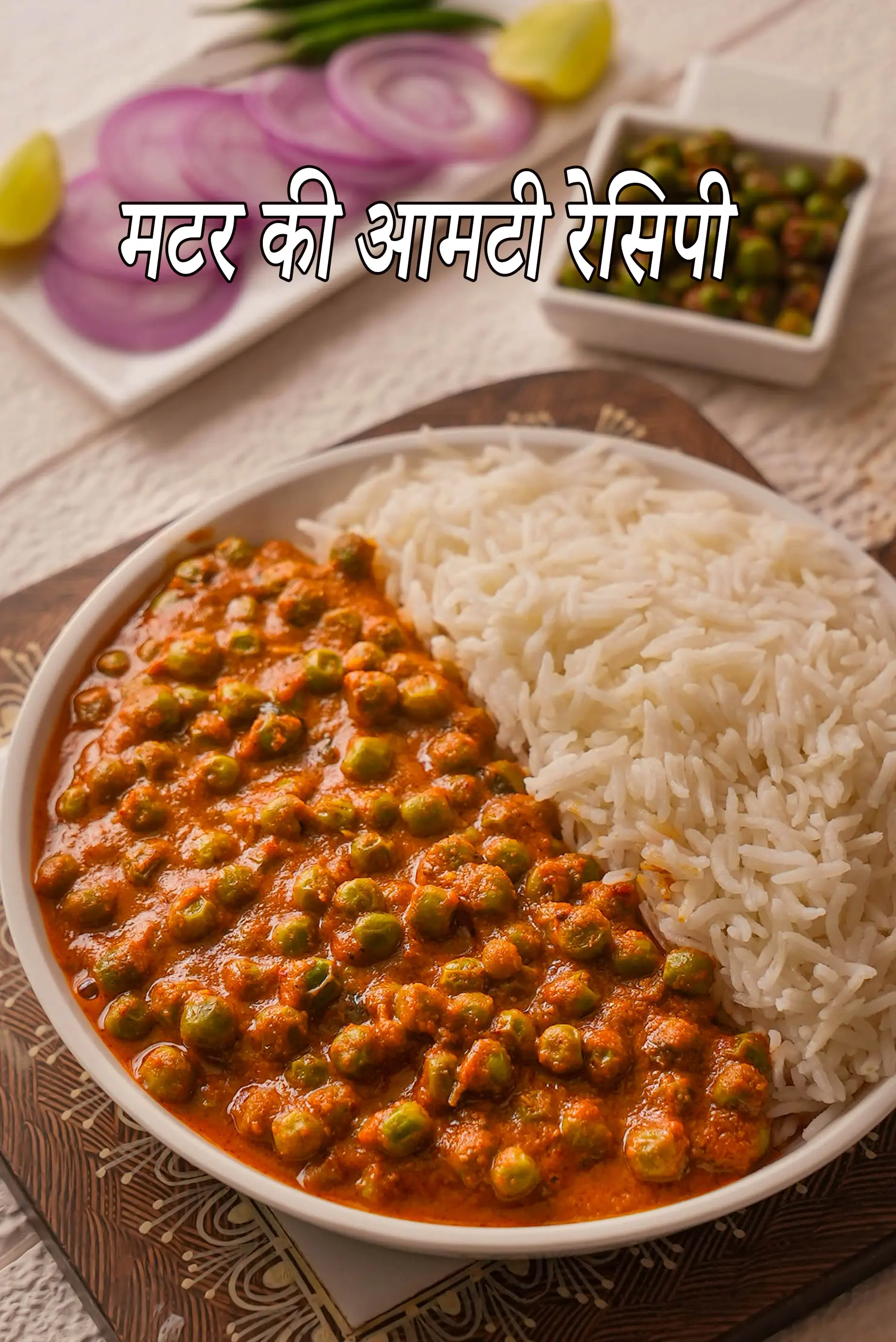 ग्रीन पीस् आम्बटी रेसिपी, Green Peas Ambti Recipe In Hindi