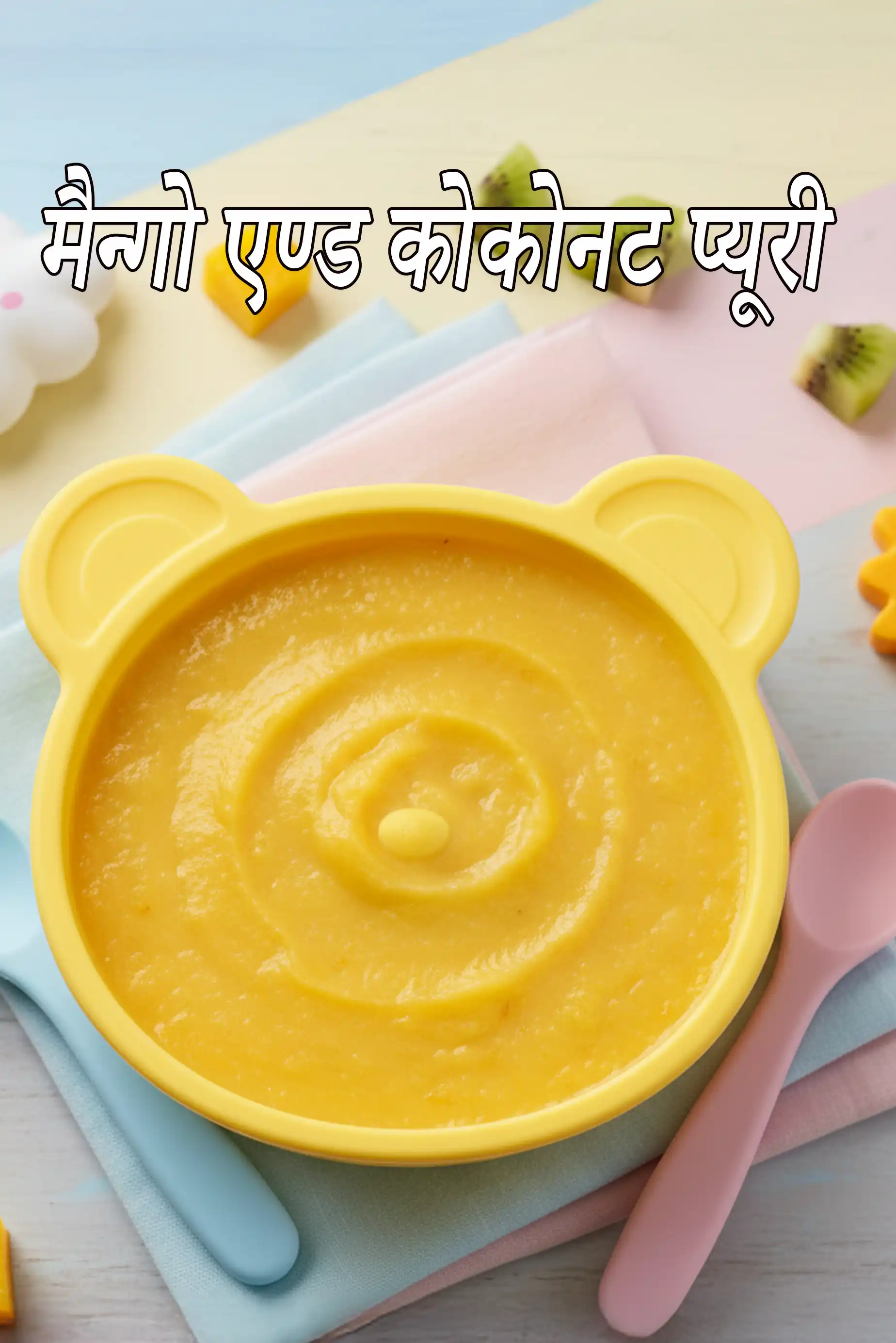 मैन्गो एण्ड कोकोनट प्यूरी रेसिपी, Mango and Coconut Purée (  Baby and Toddler) Recipe In Hindi