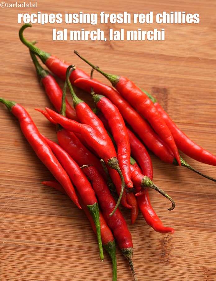 Recipes using  fresh red chillies