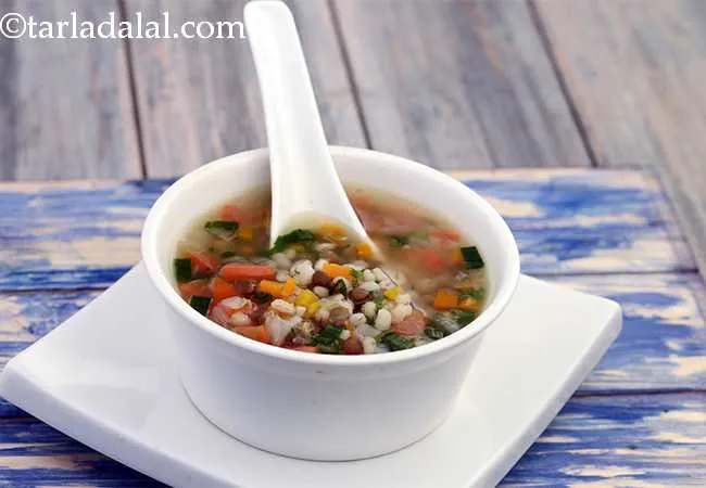 vegetable barley soup recipe | Indian style barley soup | healthy barley soup |