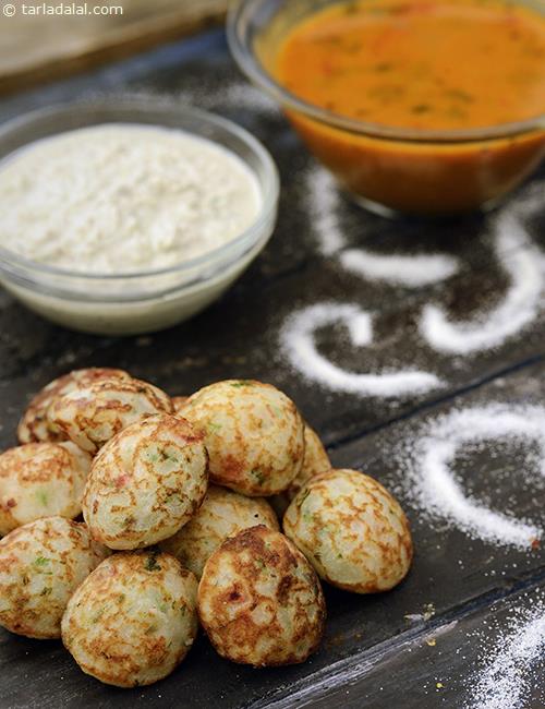 Appe, a quick snack made with a combination of semolina and goodness of vegetables.