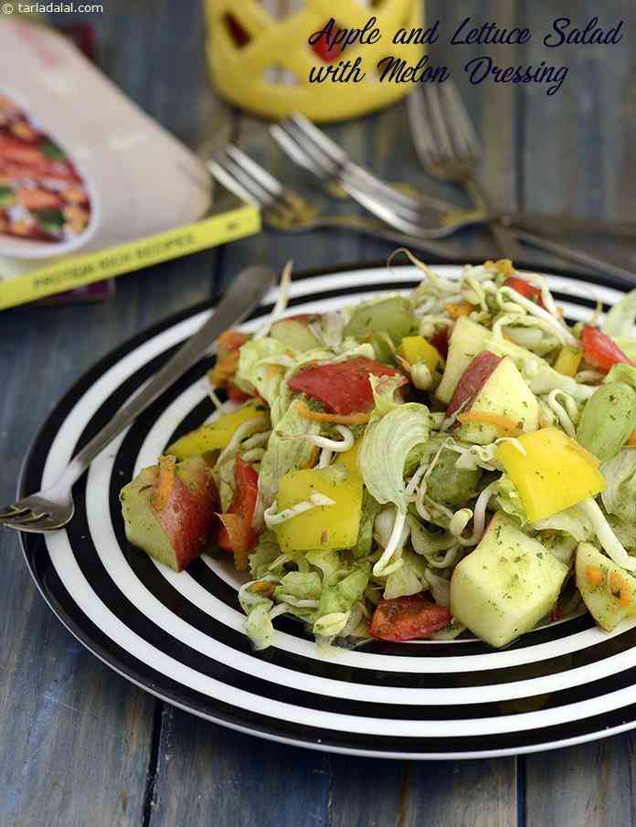 Apple and Lettuce Salad with Melon Dressing ( Iron Rich Recipe )