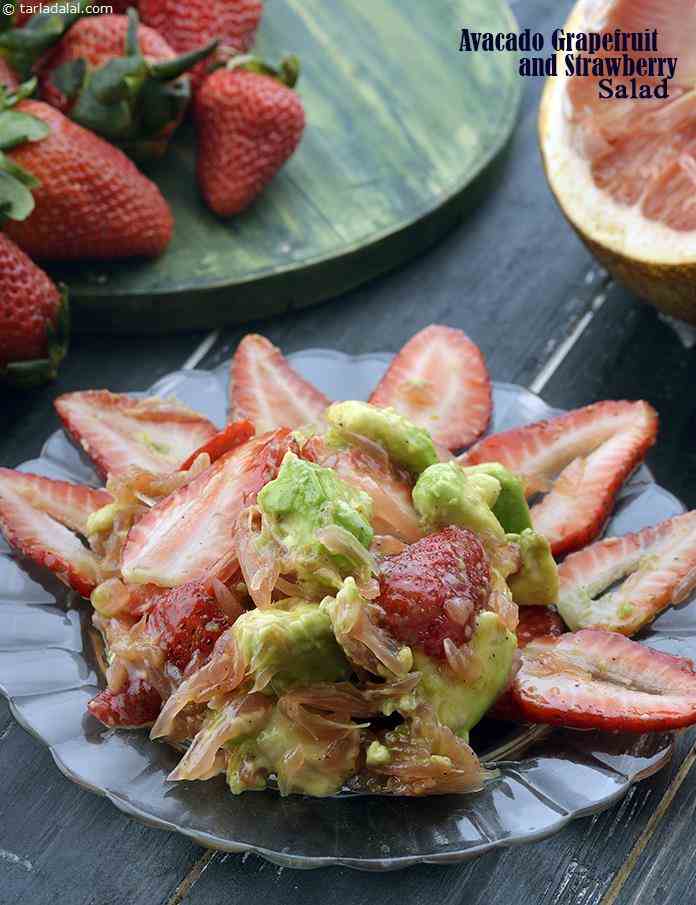 Avocado Grapefruit and Strawberry Salad