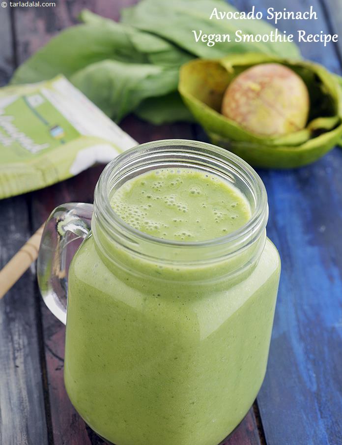 Avocado Spinach Vegan Smoothie Recipe, Healthy Smoothie