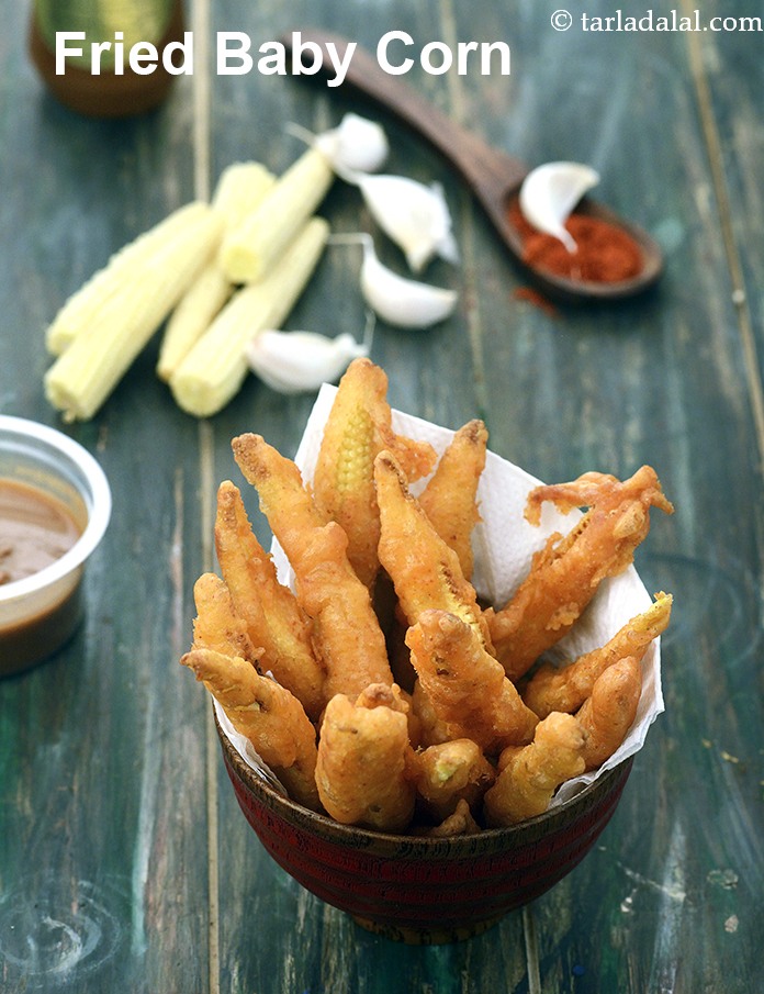 Baby Corn Fritters, Fried Baby Corn