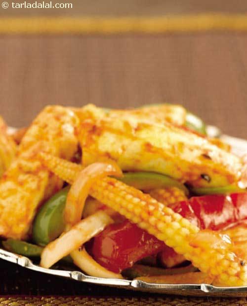 Baby Corn Paneer Jalfrazie ( Weight Loss After Pregnancy )