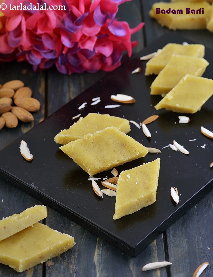 Badam Barfi, Healthy Almond Barfi Recipe