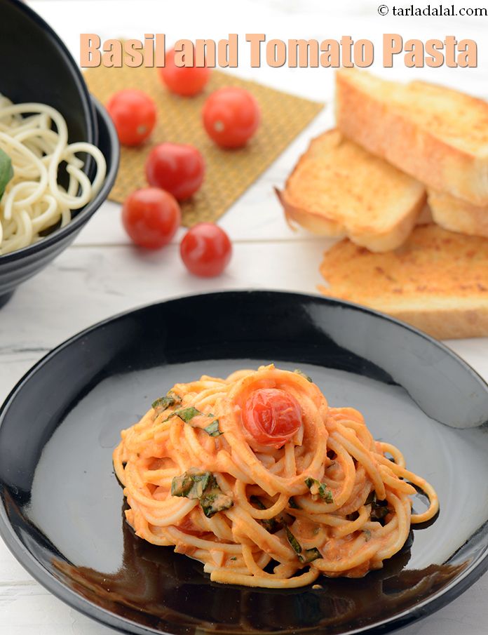 Basil and Tomato Pasta ( Italian Recipe)
