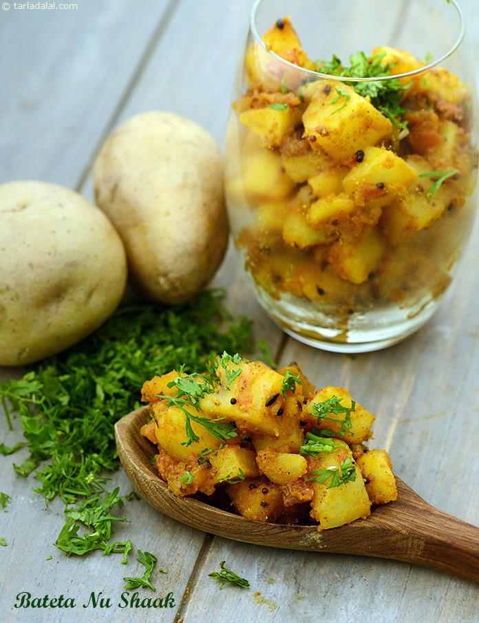 An amalgam of green chillies, ginger and tomatoes cooked together with a traditional tempering offers a rich flavour to potatoes in this easy but tasty Bateta Nu Shaak.
