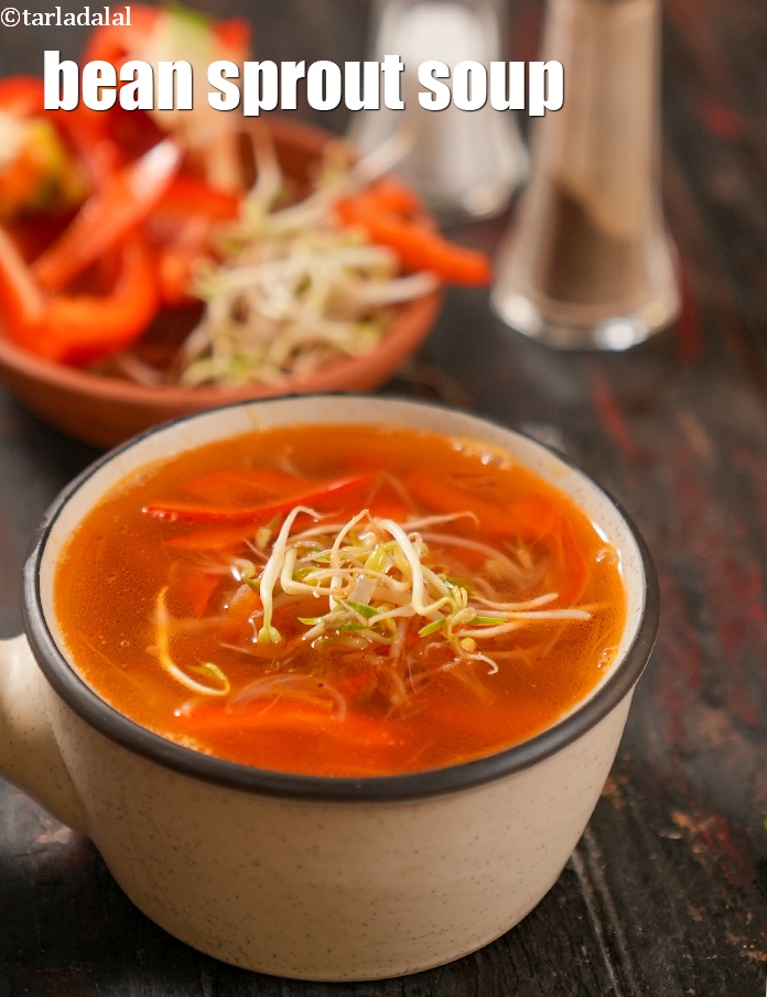 Bean Sprout Soup, Capsicum, Onion and Bean Sprouts Soup