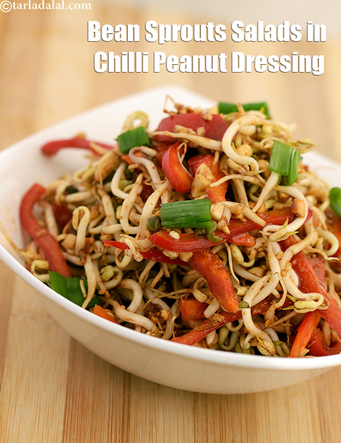 Bean Sprouts Salad in A Peanut Chilli Dressing