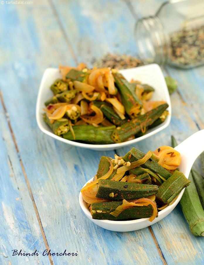 Bhindi chorchori is an easy stir-fry of ladies finger in mustard oil, spiced with a dash of panch phoron, the authentic bengali tempering mix. 