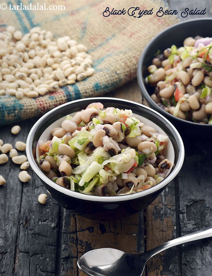 Black Eyed Bean Salad, Chawli and Mixed Vegetable Salad