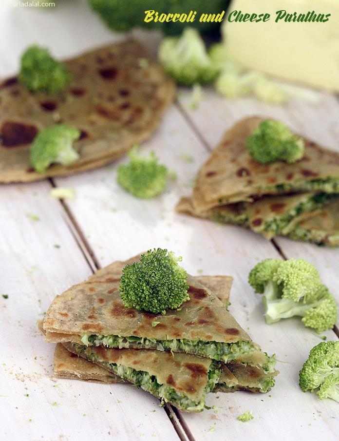 Broccoli and Cheese Parathas