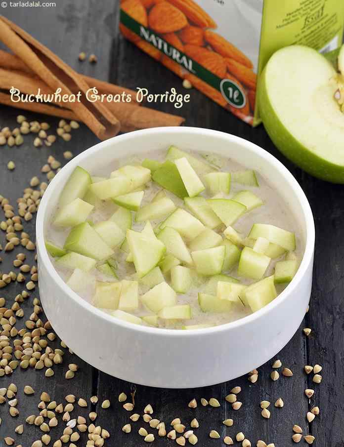 Buckwheat Groats Porridge, Apple Porridge, Healthy Breakfast