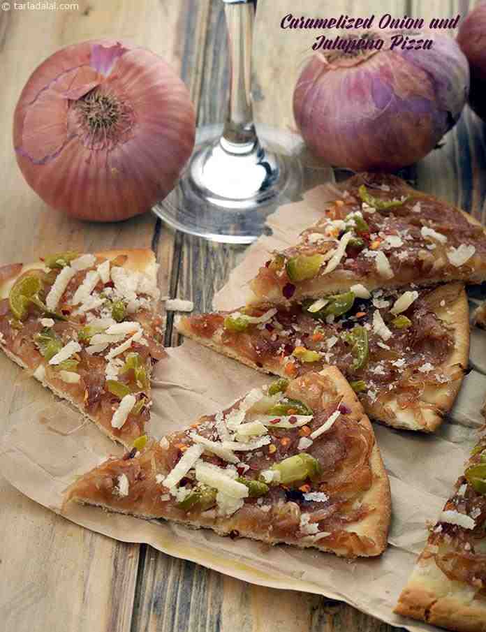 Caramelized Onion and Jalapeno Pizza