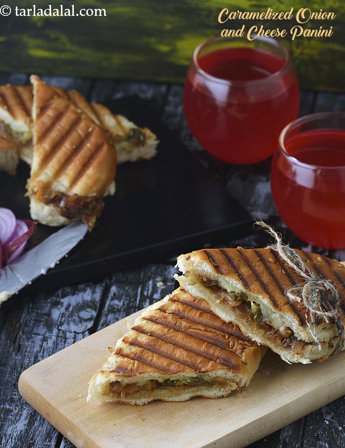 Caramelized Onions and Cheese Panini