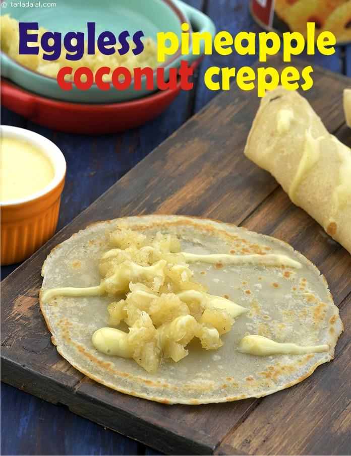 Caribbean Crepes ( Eggless Desserts Recipe)