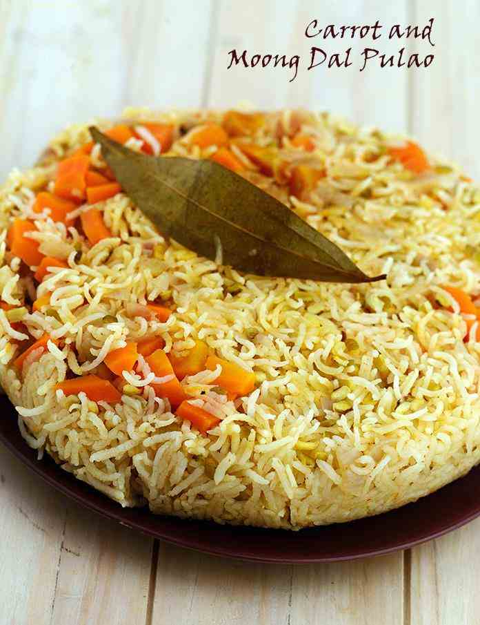 Carrot and Moong Dal Pulao