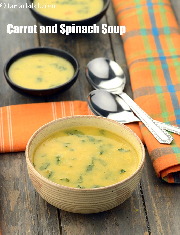 Carrot and Spinach Soup (  Home Remedies)