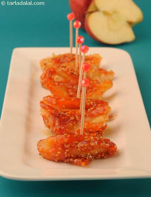 Chinese Toffee Apples ( Eggless Desserts Recipe)