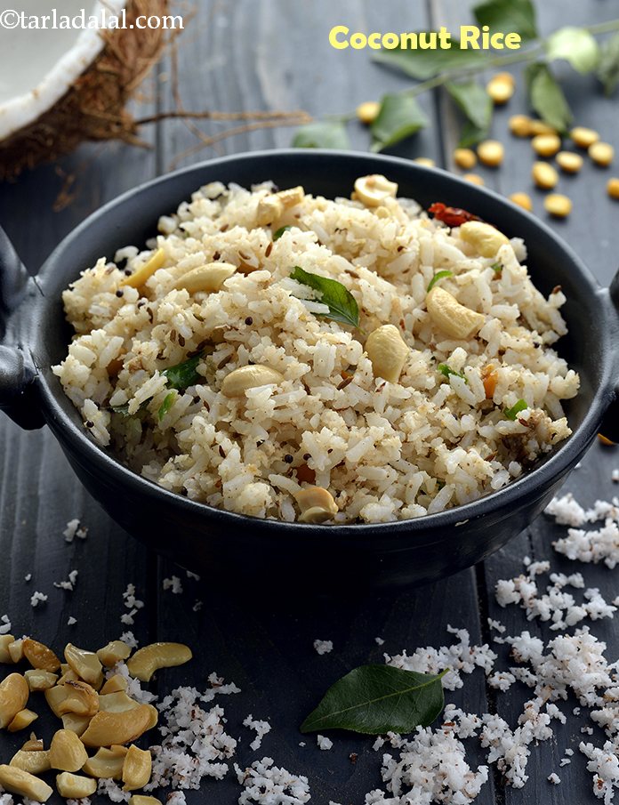 Coconut Rice, South Indian Coconut Rice