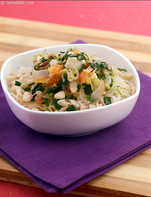 Coconut, Tofu and Bean Sprouts Rice Noodles