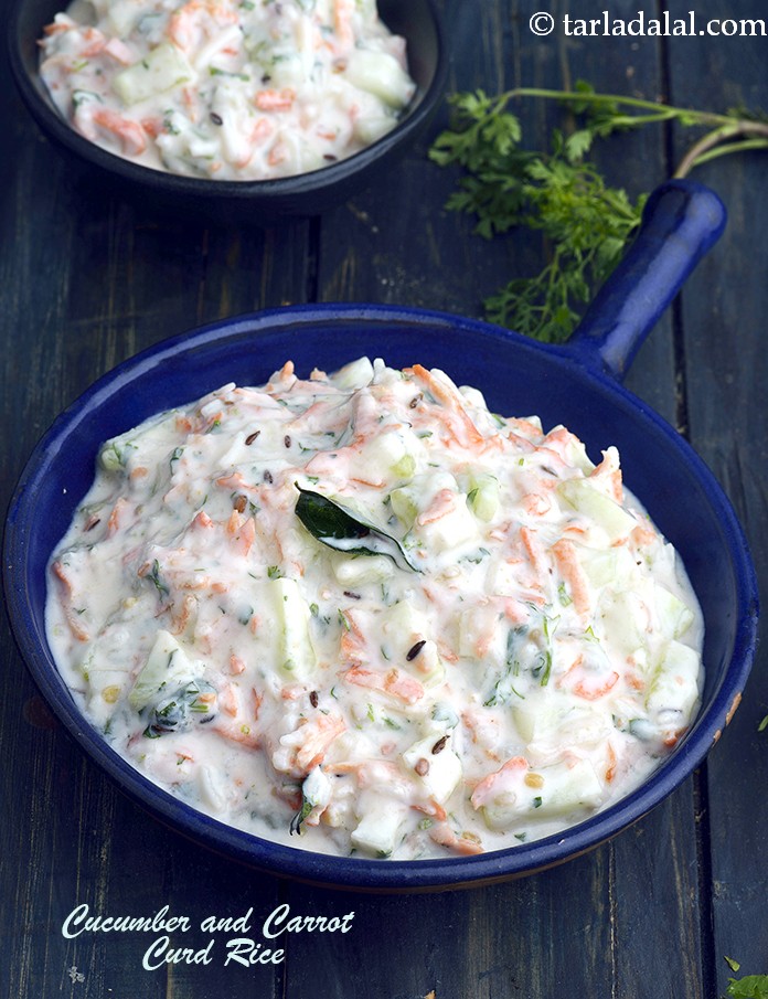 Cucumber and Carrot Curd Rice