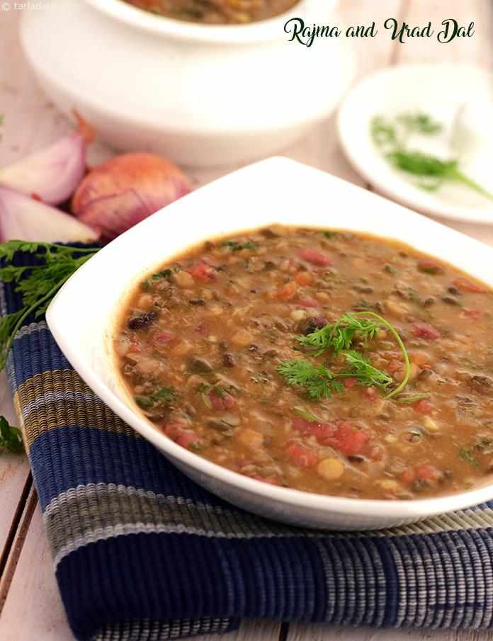 Dhabey Ki Dal, A pan of mixed pulses, seasoned with spices and lots of garlic, cooked in just 2 teaspoons of oil. This dal tastes best with a bowl of rice.